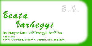 beata varhegyi business card